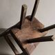 Antique primitive carved oak arm chair, Belgium