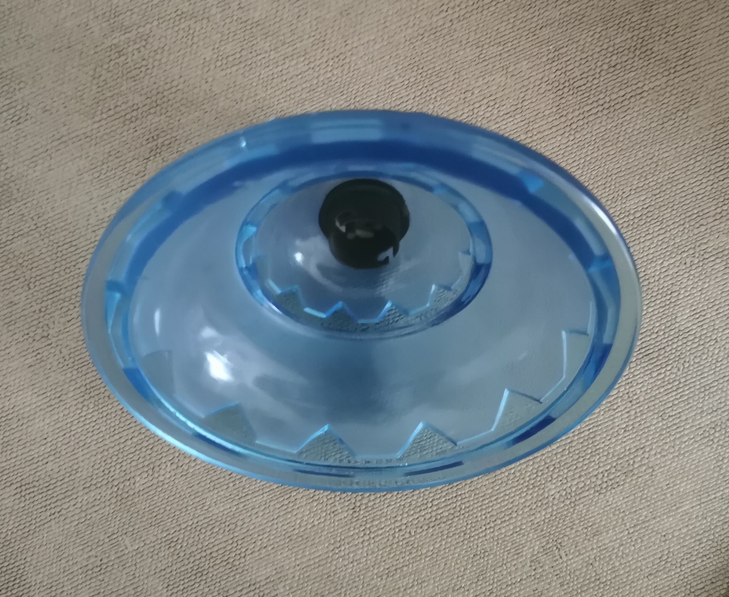 Pair hanging lamp Abat-jour blue glass