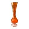 Craquelee Vase orange, Vase Vintage années 70