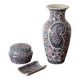 Bonbonnière en faïence de gien décor cachemire