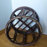 Wicker rattan stool pouf