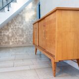 MINVIELLE sideboard, Ash and mahogany, 1950s