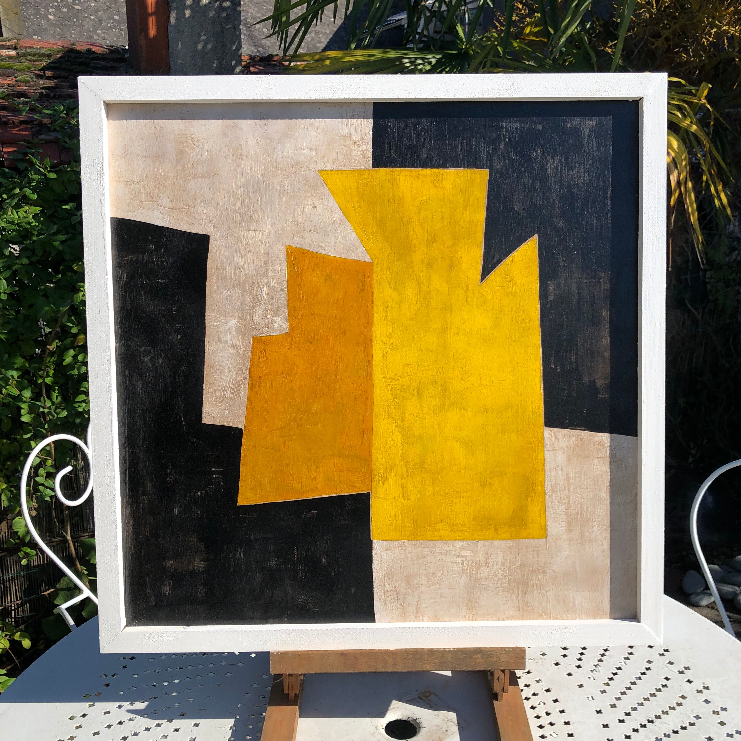 Oil on abstract wood