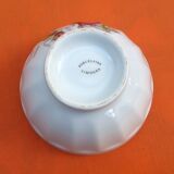 Old bowl Porcelain Limoges France Floral decoration Diameter: 130mm