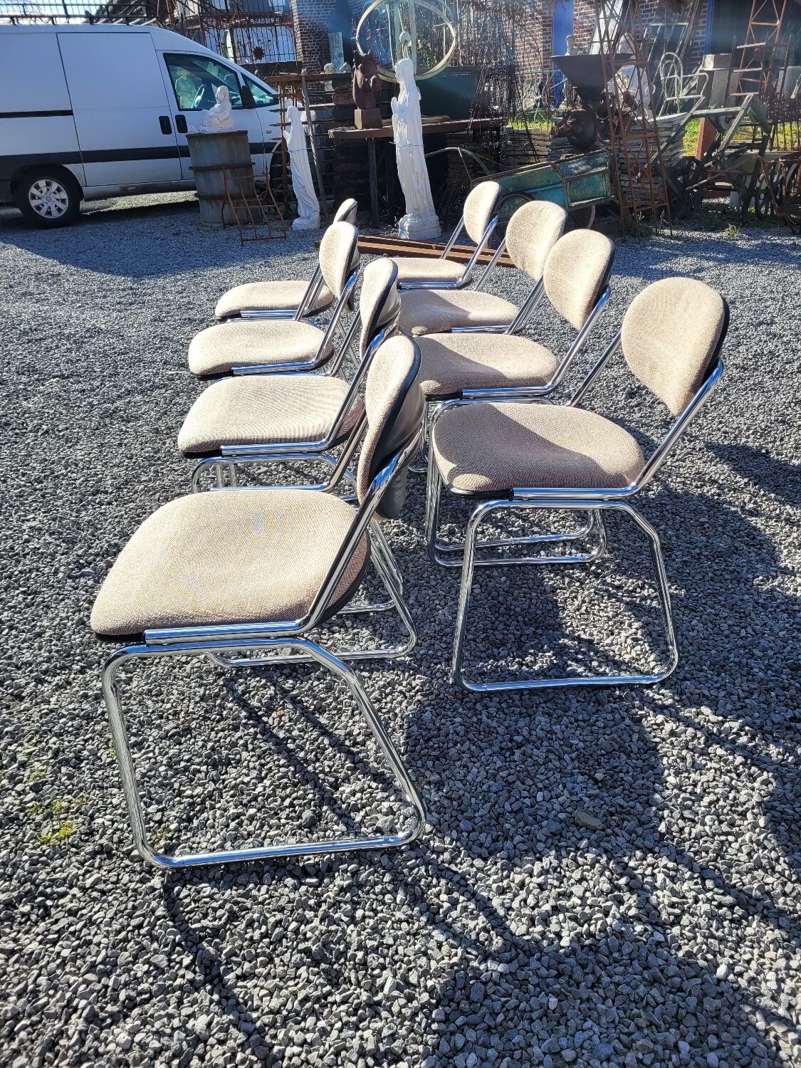 Set of 8 vintage office chairs