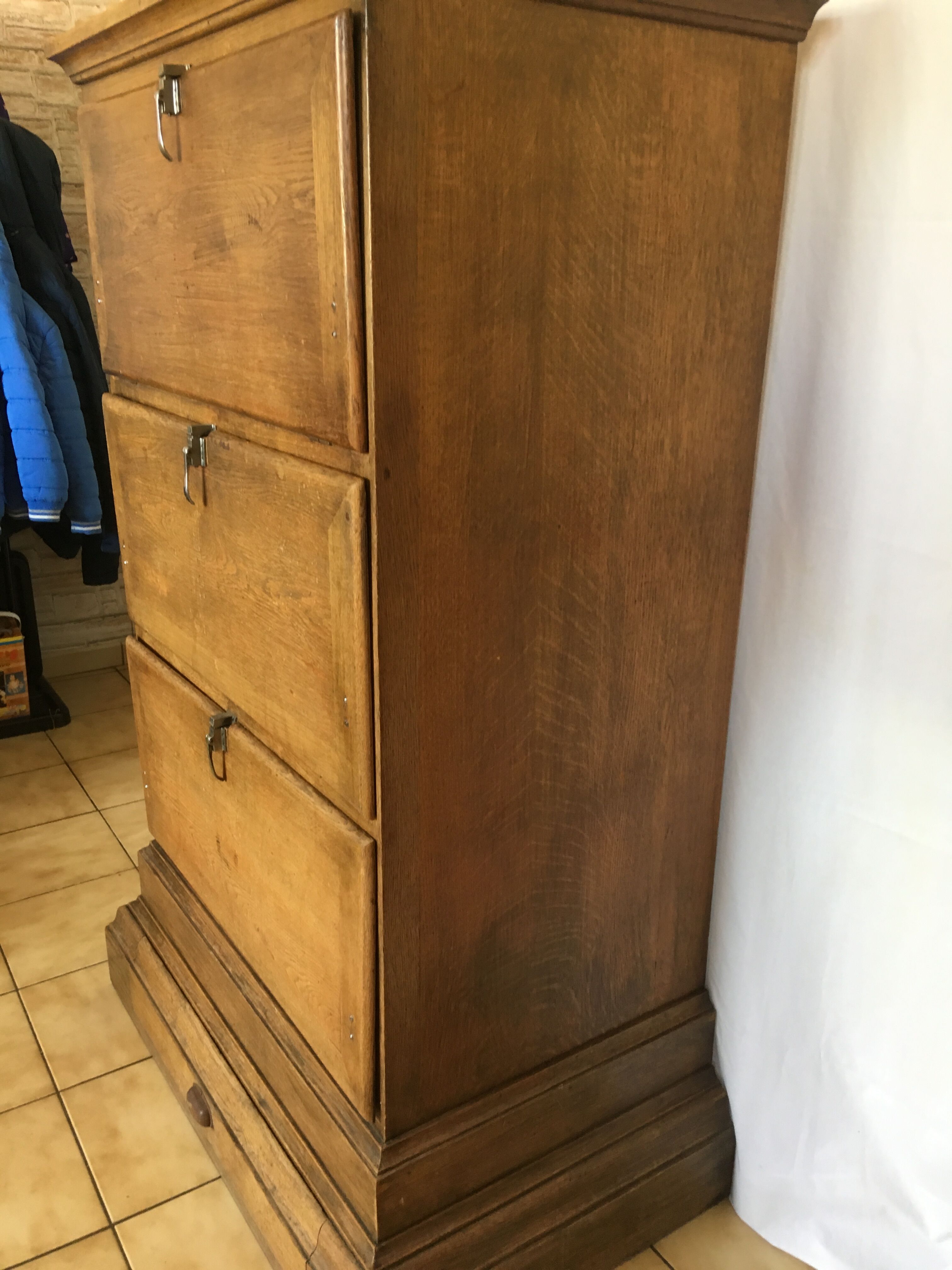 Cabinet notary scriban and lockers of oak desk