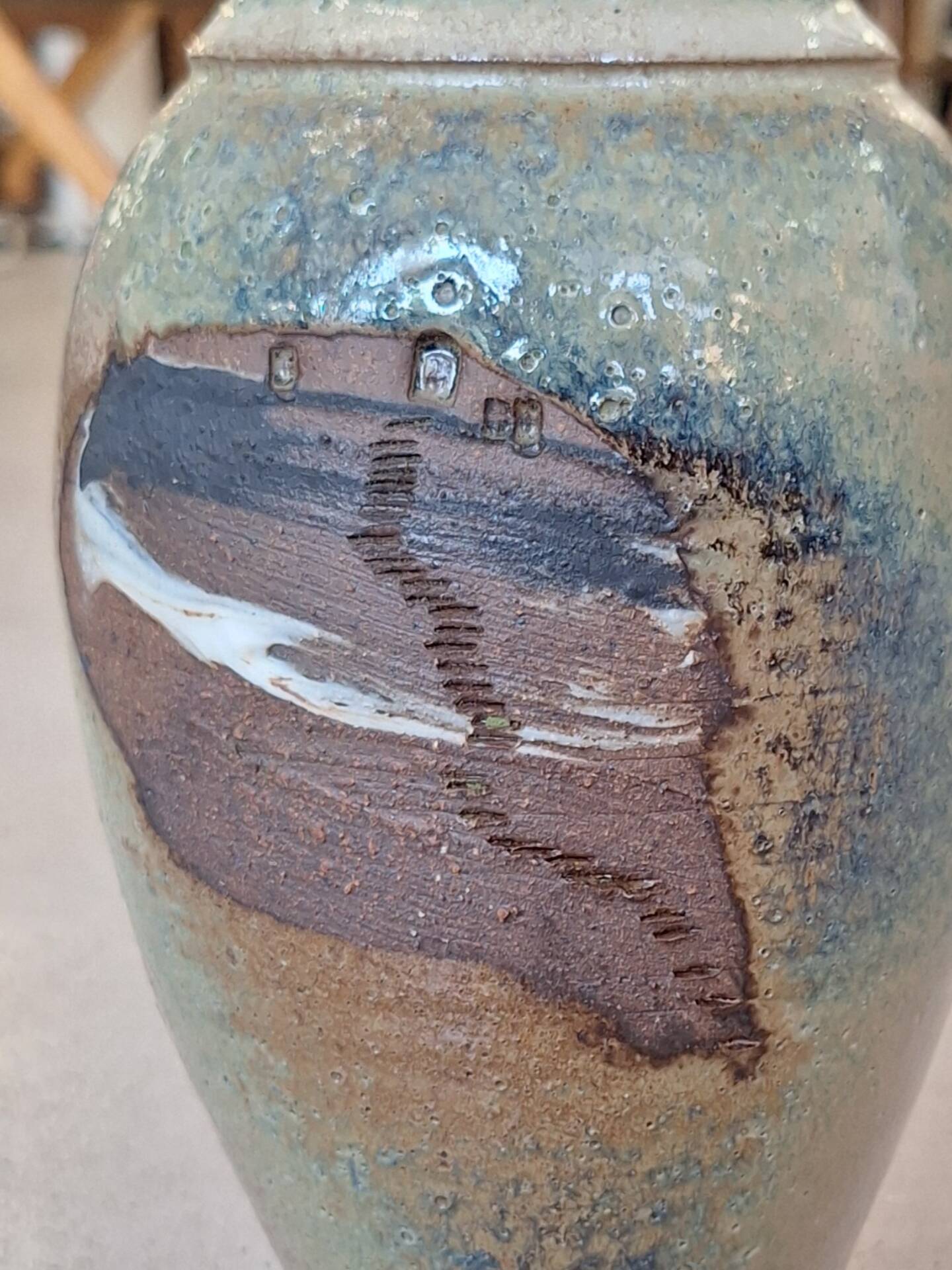 Ceramic vase by Nadia and Alain Pinel