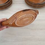 Sarreguemines 12-piece earthenware fish set