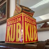 Duo of boxes Bouillon Kub metal 1950