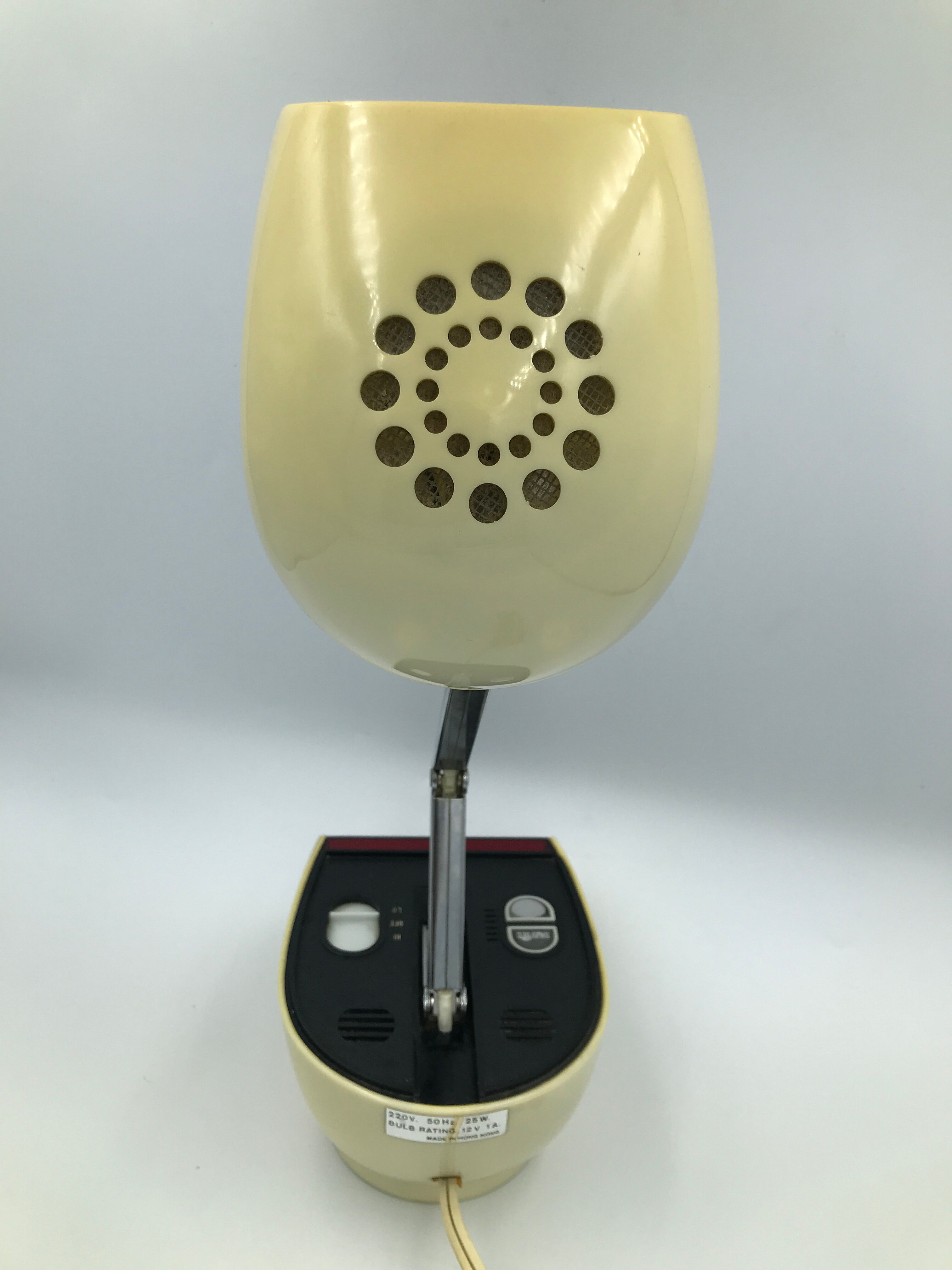 Vintage space age style alarm lamp with articulated arm 60s