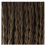 Duo wall lights, 3 M fabric cable, rattan and cane, 70s