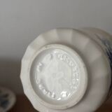 Vintage set of 6 Royal Wessex English blue flower cups and saucers