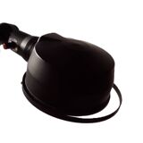 Old black Jieldé workshop lamp with clamp, 2 arms (35 and 50cm) - E27 150W.