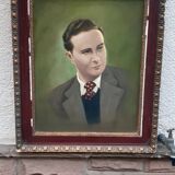 Old portrait oil on panel