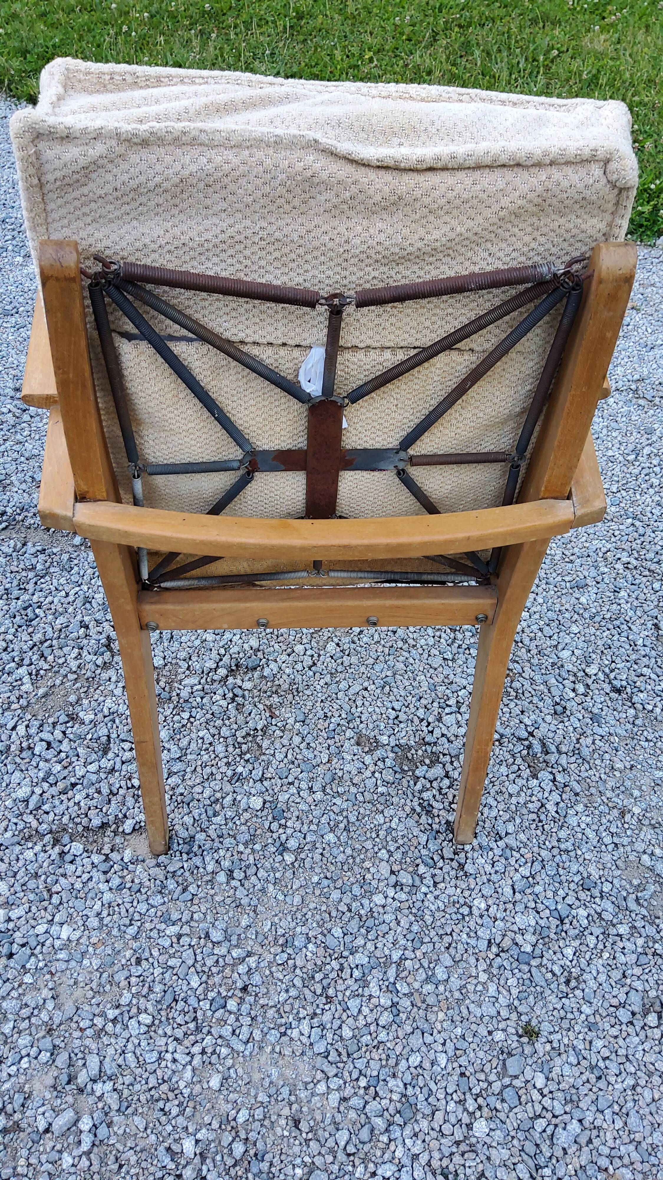Pair of armchairs from the 50s free-span in blond beech