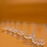 Engraved crystal stemmed glasses