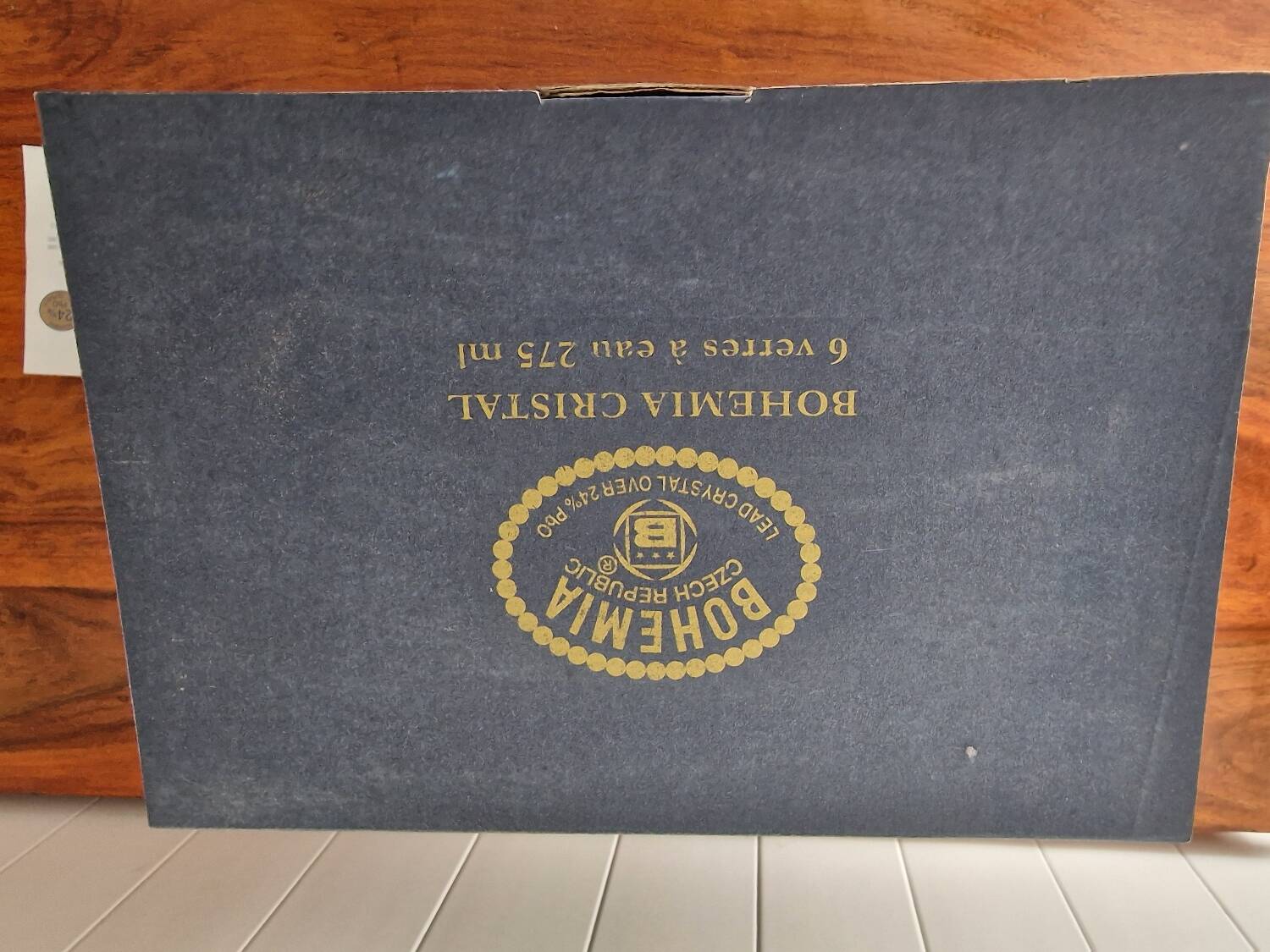 6 antique bohemia crystal glasses