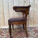 Fauteuil de bureau – Style Napoléon III – Chêne et cuir – XIXe s.