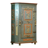 Pine bridal cabinet, dated 1794