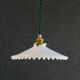 Antique suspension in white opaline comes with new brass socket