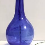 Blue Murano Glass Table Lamp with or without Fabric Lampshade, Italy
