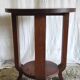Art Deco pedestal table in solid oak - mid. 20th century