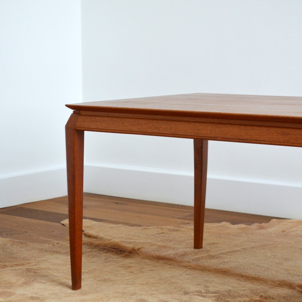 Scandinavian coffee table Danish teak vintage 1960s
