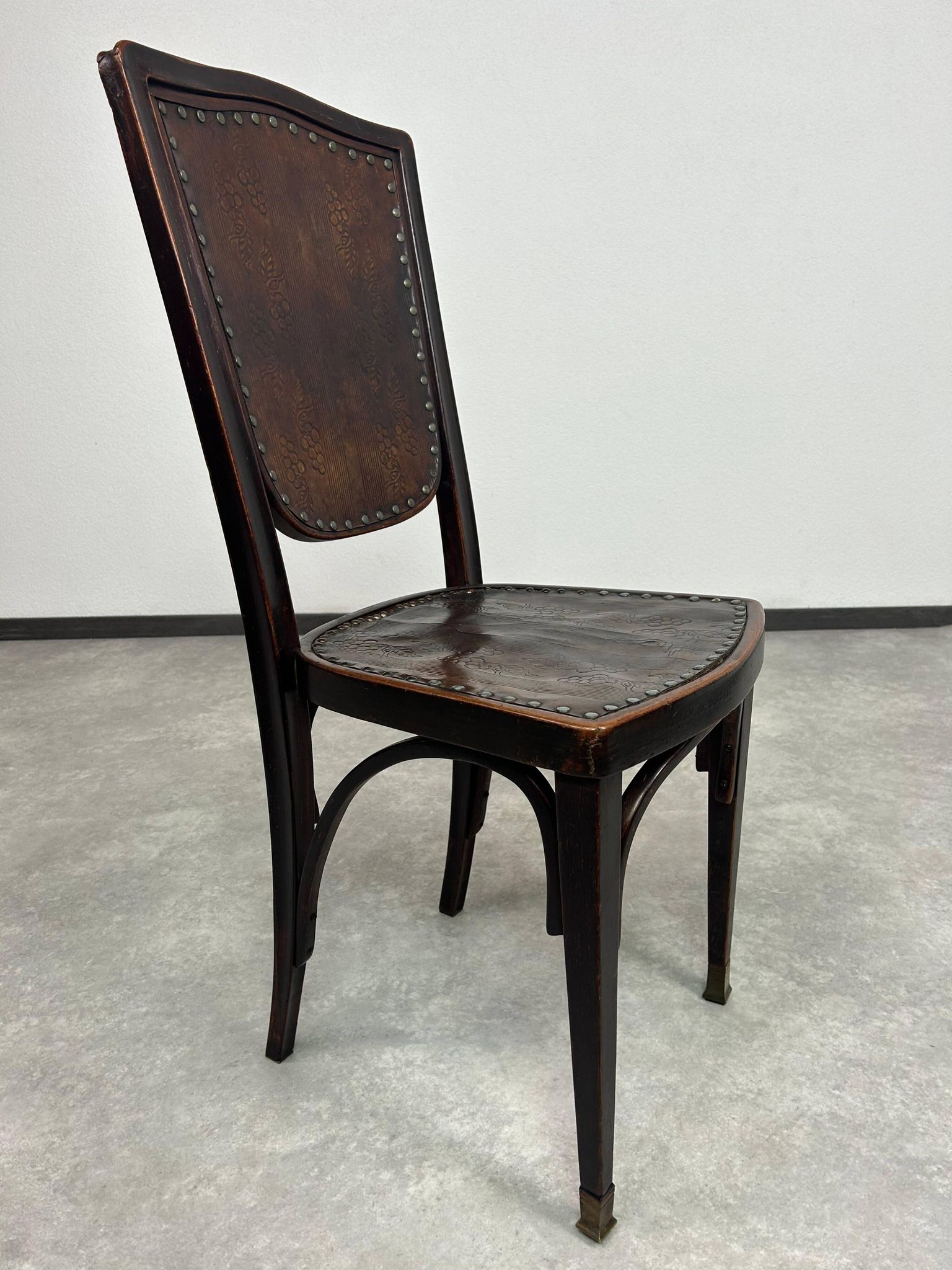 Jugendstil dining chair by Gustav Siegel for J&J Kohn