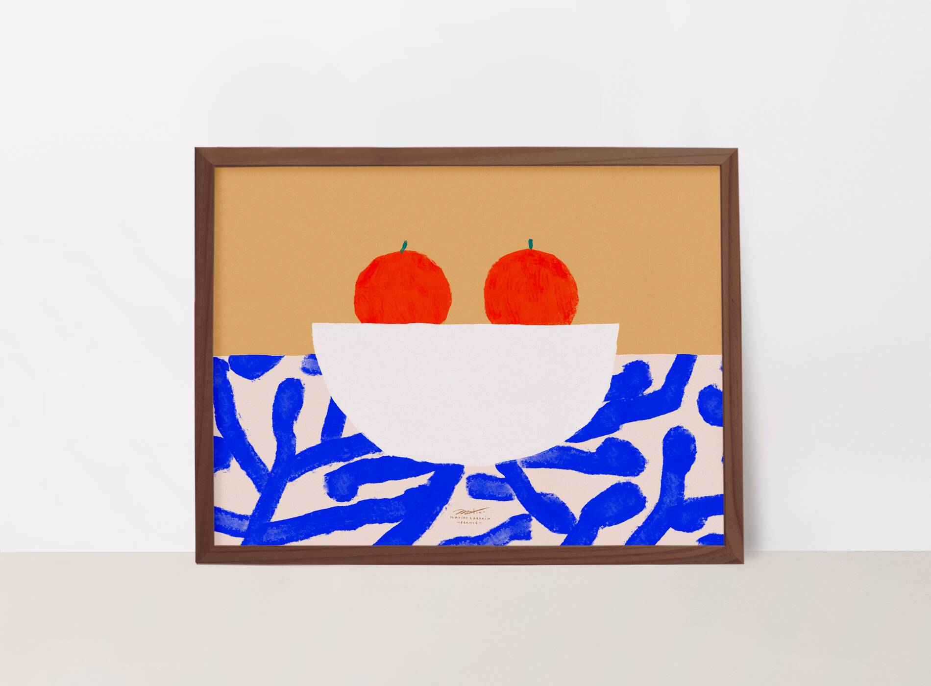Wall poster with oranges - 70x50cm