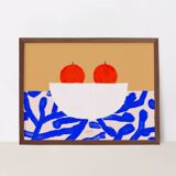 Wall poster with oranges - 70x50cm
