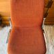 Fauteuil vintage en tweed orangé
