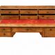 Large library desk with display cabinet and secretary with drawers, 19th century French.