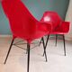 Pair of Vintage Space Age Red Armchairs 1970