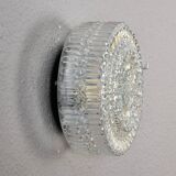 Mid Century Modern Germany Cut Glass Flush Mount or Sconce 60s