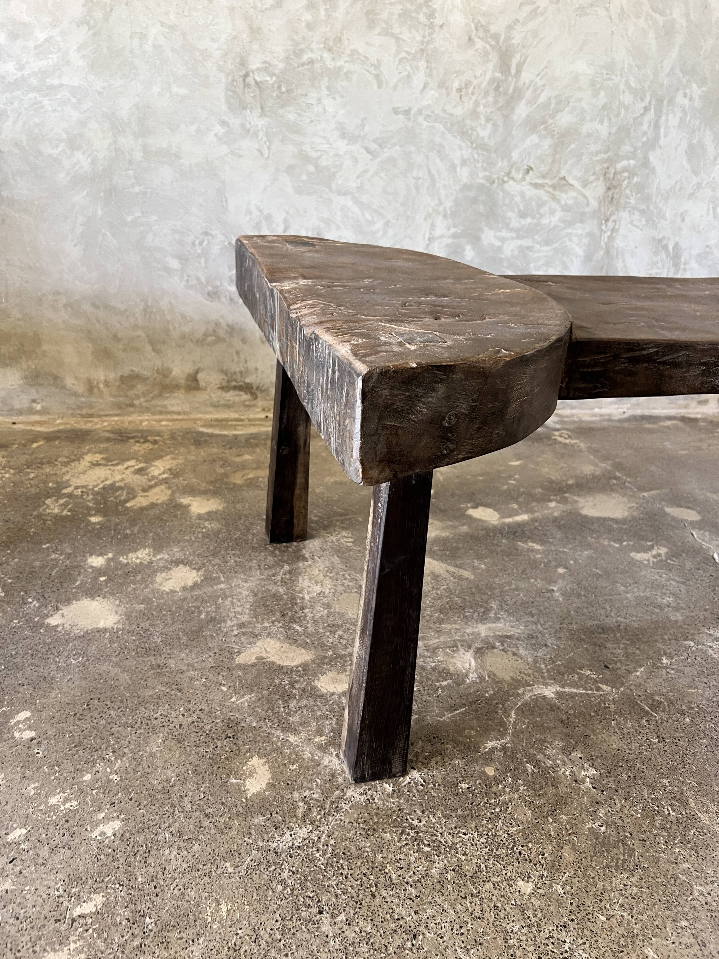 Modular bench or coffee table in 2 parts L:2m W:60 H:46