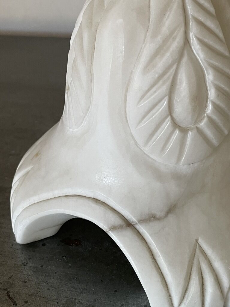 Large white marble lamp