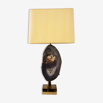 Agathe by Willy Daro 1980 and Golden brass desk lamp