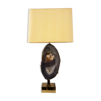 Agathe by Willy Daro 1980 and Golden brass desk lamp