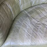 Fauteuil d'angle patchwork en cuir vert olive par Laauser, années 1970