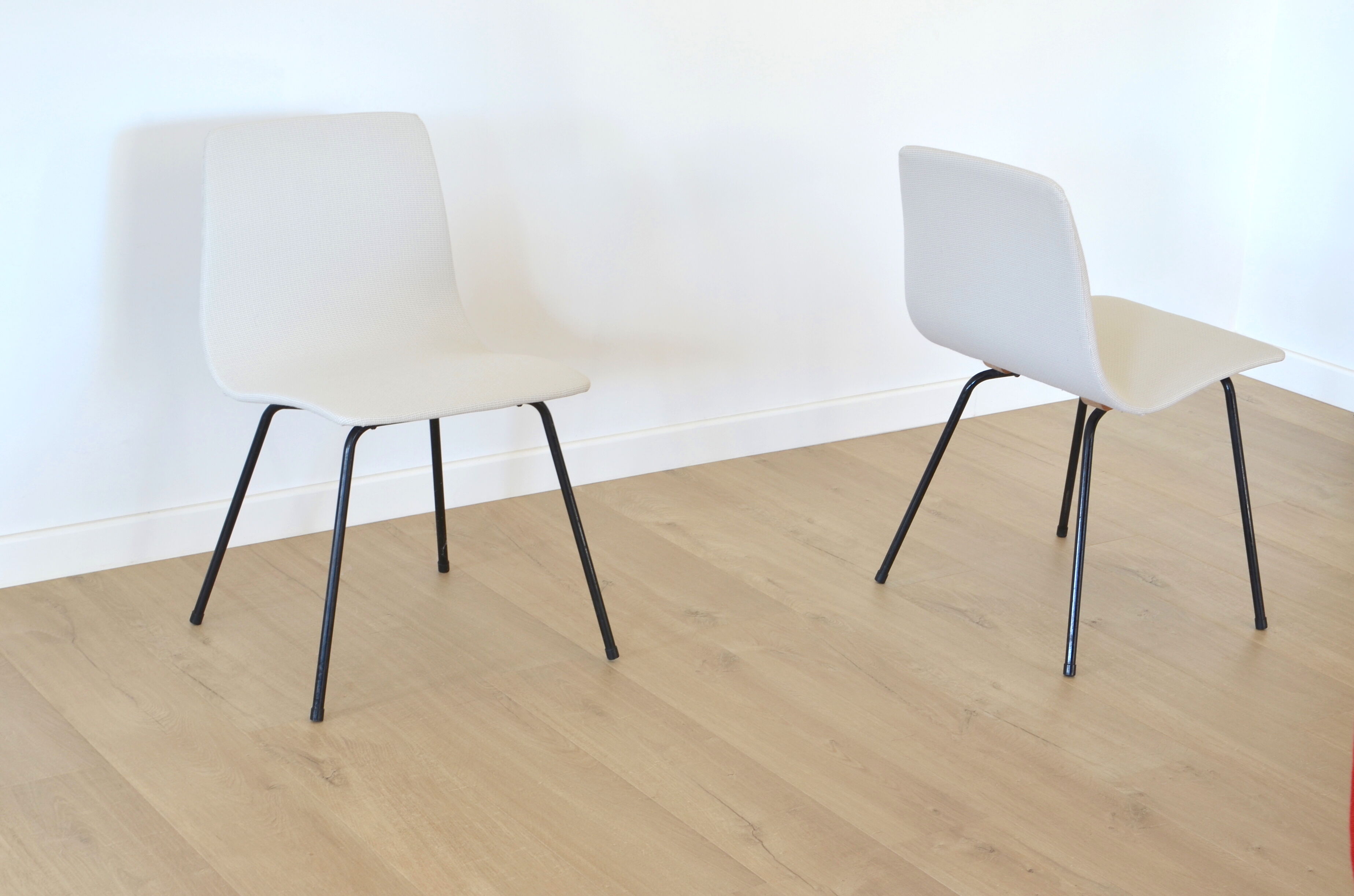 Pair of chairs "papyrus" of Pierre Guariche Steiner 1950