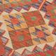 Turkish Handwoven Vintage Herki Kilim 106 cm x 358 cm