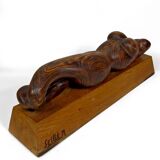 Important Sculpture of a Woman's Body, Cedar and Oak, Brutalism, 1970