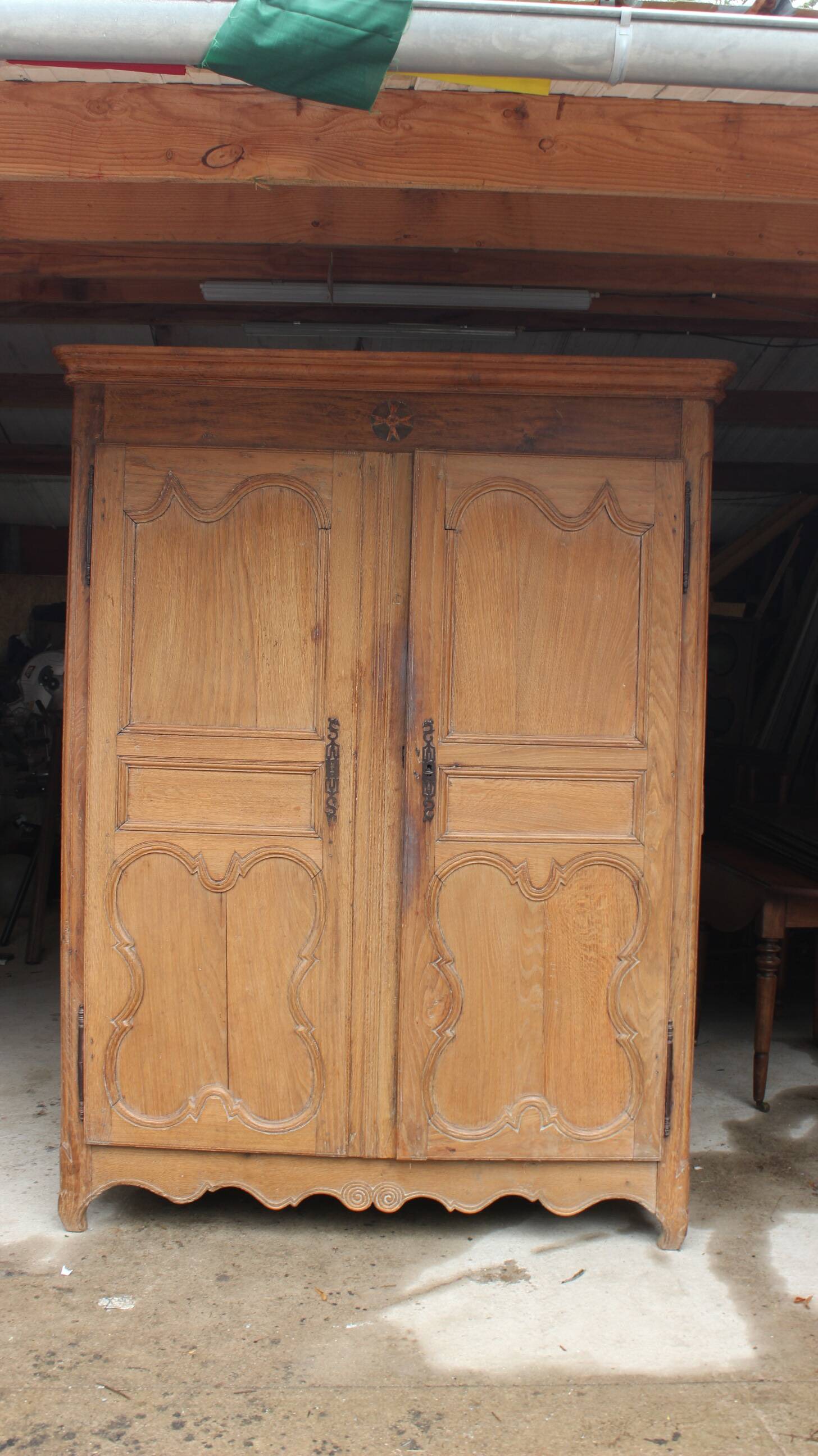 Low oak cabinet