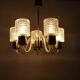 Mid-century glass chandelier,Kamenický Šenov 1970´s.