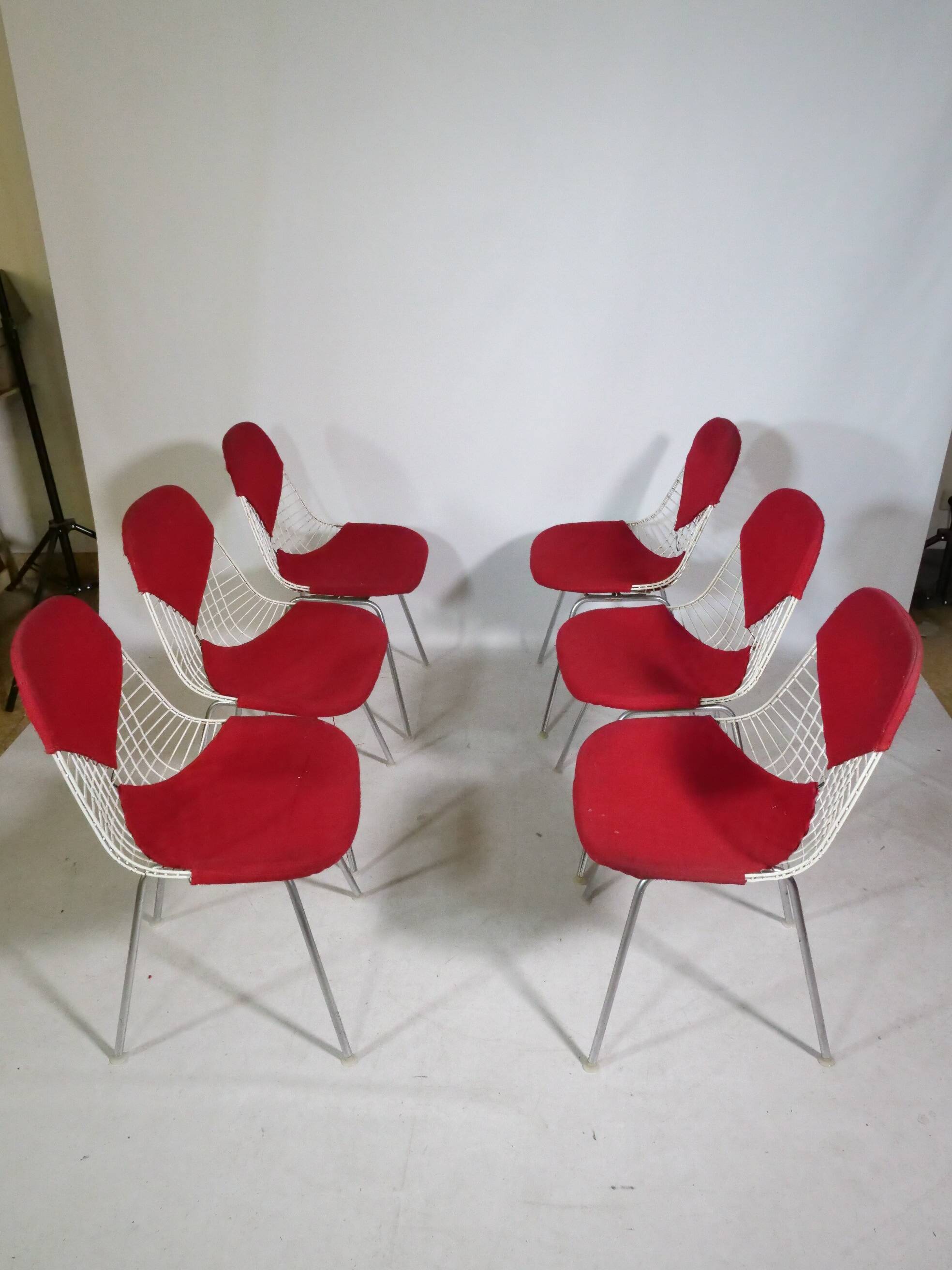 “Bikini” Chairs by Charles & Ray Eames for Herman Miller, Set of 6, 1960s