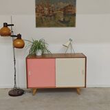 Wooden buffet U 452 pink by Jiri Jiroutek for Intérier Praha 1960