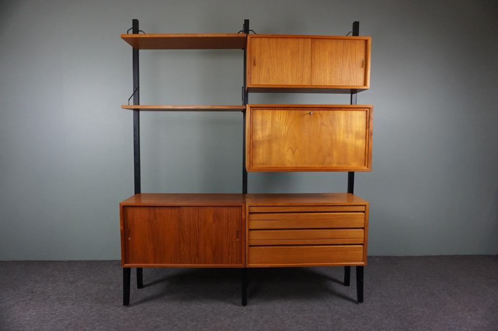 Royal System freestanding wall unit by Poul Cadovius
