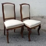 Pair of solid oak chairs