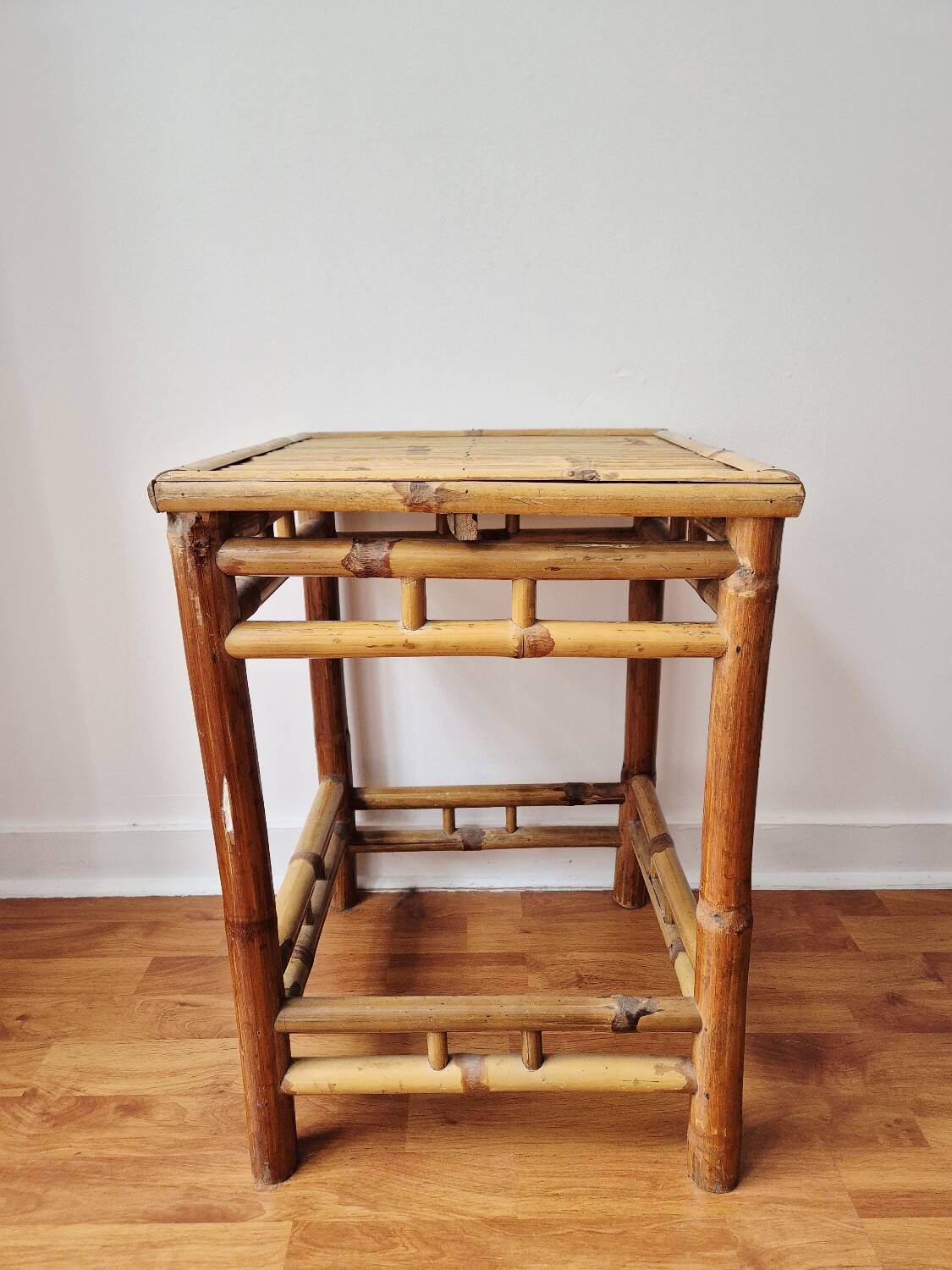 Vintage coffee table in bamboo and rattan '1970s – Bohemian/Exotic style