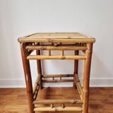 Vintage coffee table in bamboo and rattan '1970s – Bohemian/Exotic style